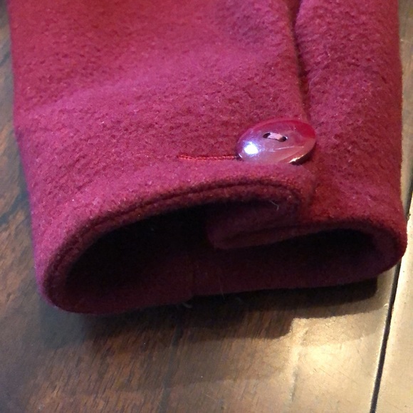 ❤️RARE Salvatore Ferragamo Firenze Vintage Peplum burgundy wool cashmere jacket - Picture 10 of 12